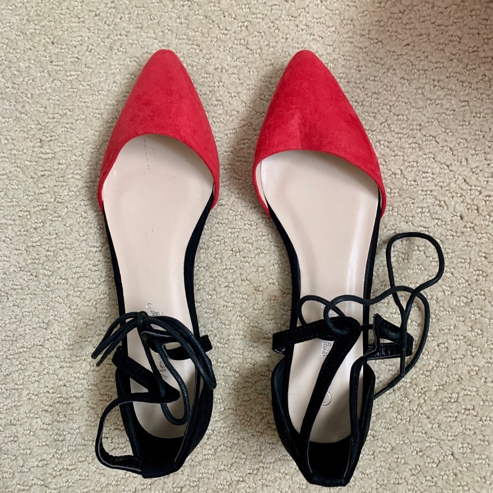 Brand new lace up flats